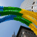 Rainbow LGBT balloons for a pride celebration