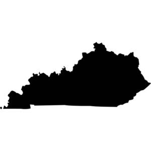 High detailed vector map - Kentucky