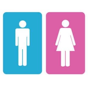 Man and woman signs
