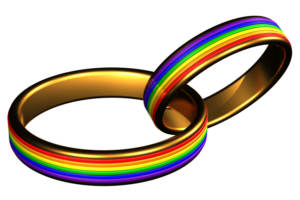 Rainbow colored rings