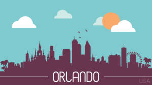 Orlando USA skyline silhouette