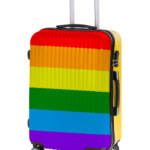 rainbow suitcase for gay-friendly hotels