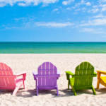 Adirondack Beach Chairs on a Sunny Beach