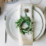 Table setting with wreath