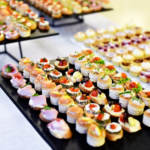 hors d'oeuvres on trays