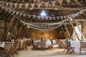 A wedding venue decorated in style