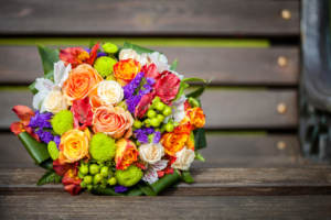 A colorful bouquet of flowers