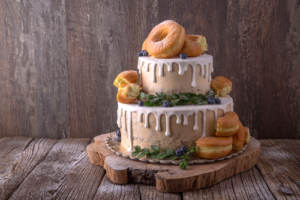 A great wedding cake with donuts 