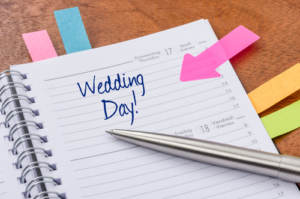 creating a schedule for a wedding day