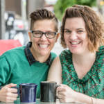 Two women on an inexpensive coffee date together