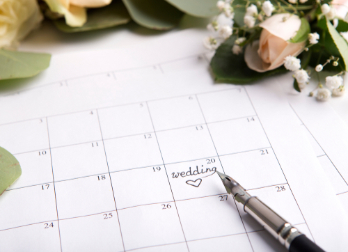 Calendar for planning wedding