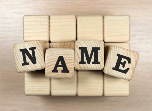 Wood blocks spelling out name that can be changed