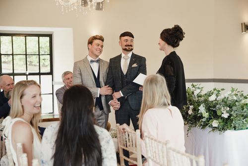 A modern couple changing wedding traditions