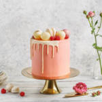 pink gluten-free wedding cake