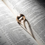 Wedding ring on a Bible