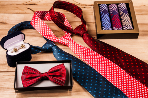 Formal ties and accessories when considering what to wear for your wedding.